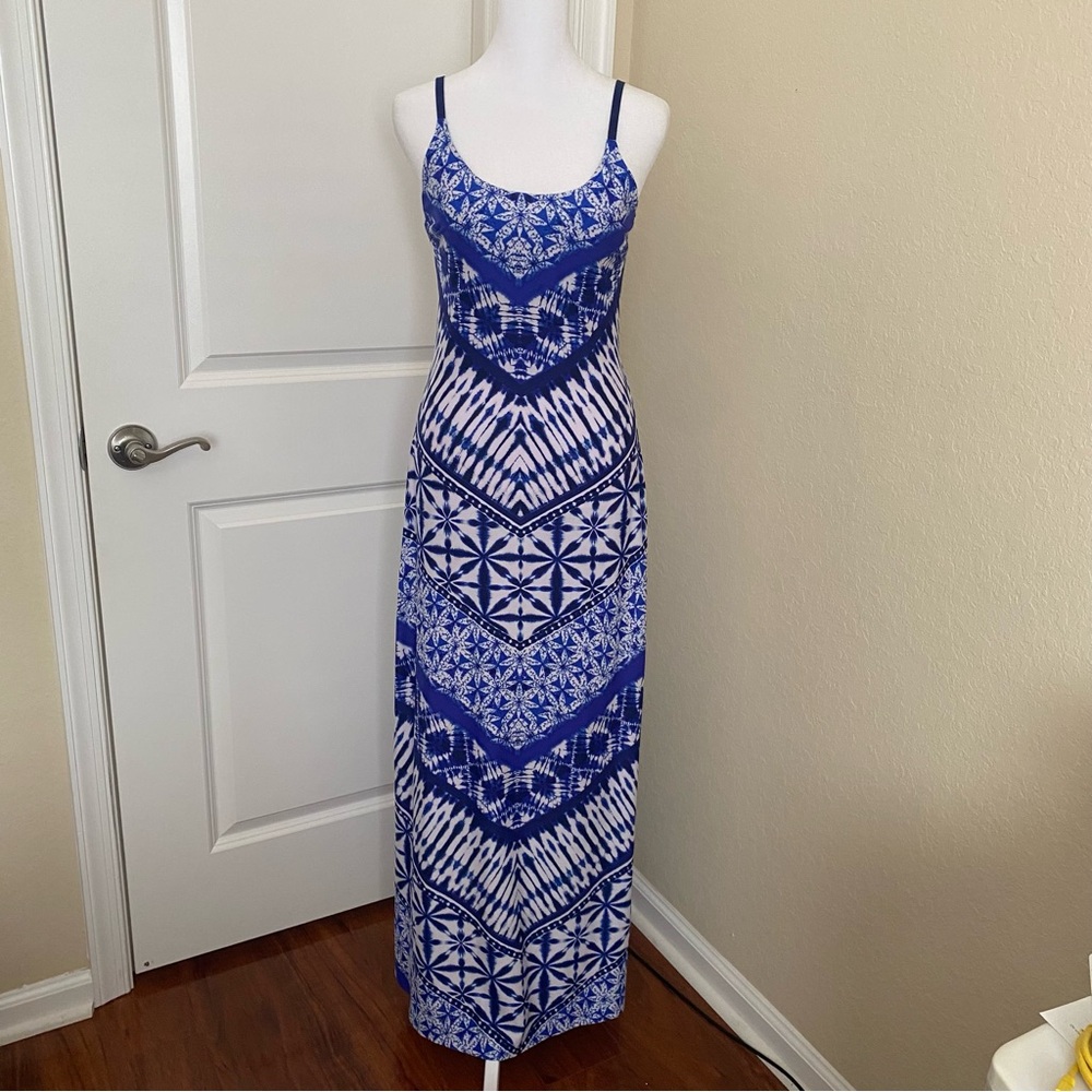Venus Maxi Dress Size XS Blue and White